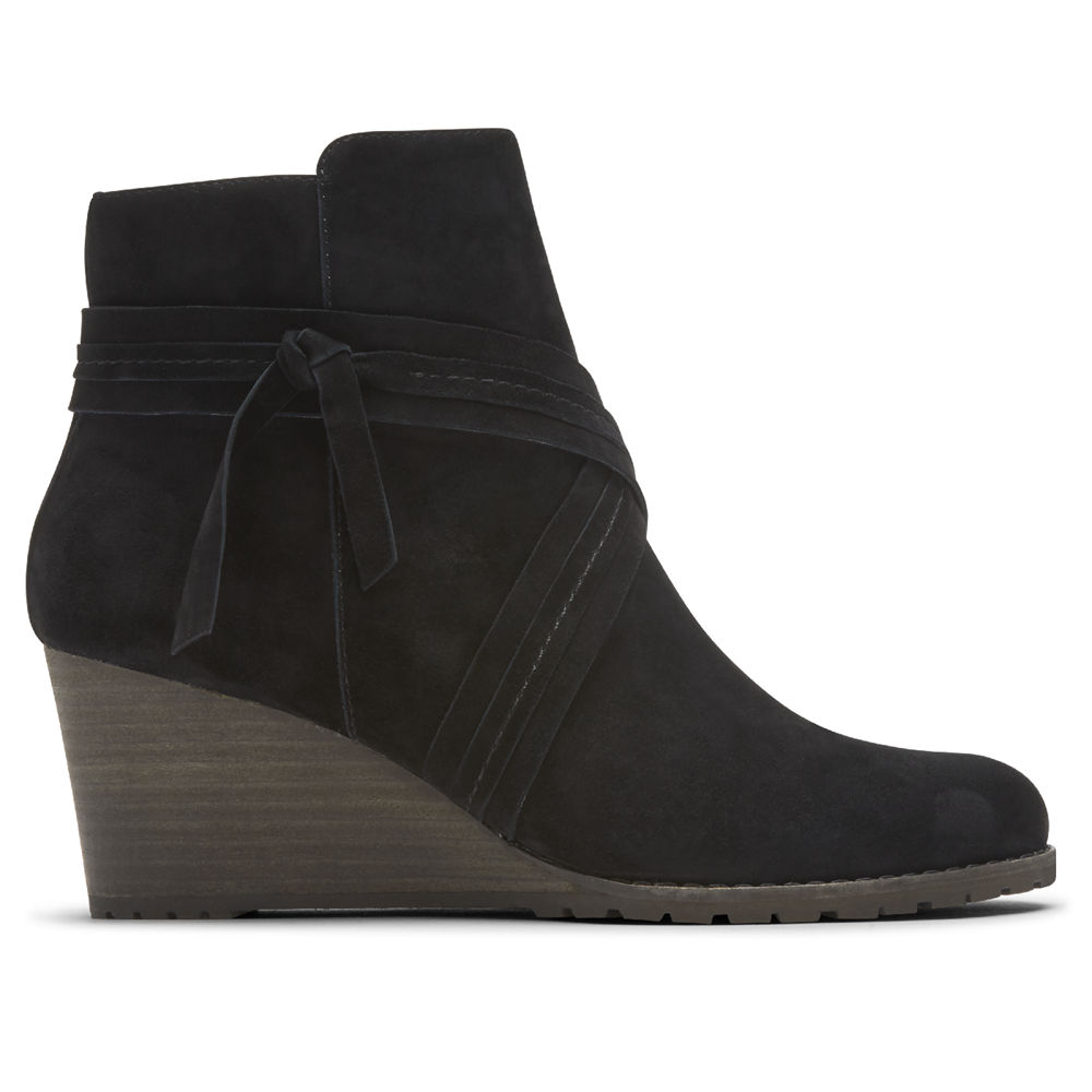 Rockport Womens Boots Black - Hollis X-Strap - UK 398-IMZOGL